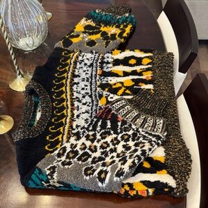 Anthropologie Vibrant Patterned Sweater